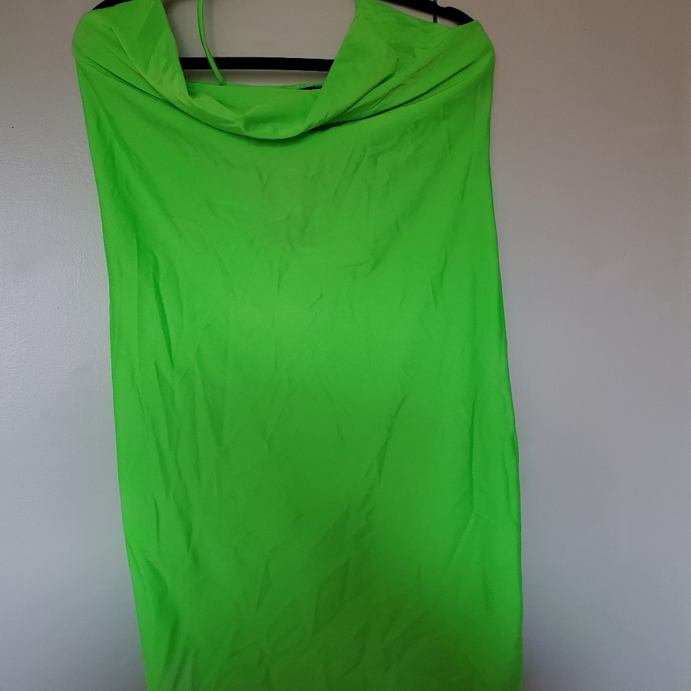 Neon green dress